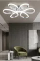 Plafonnier en chrome moderne Alis, lumière blanche pure au plafond, salon, cuisine, chambre à coucher, lustre LED