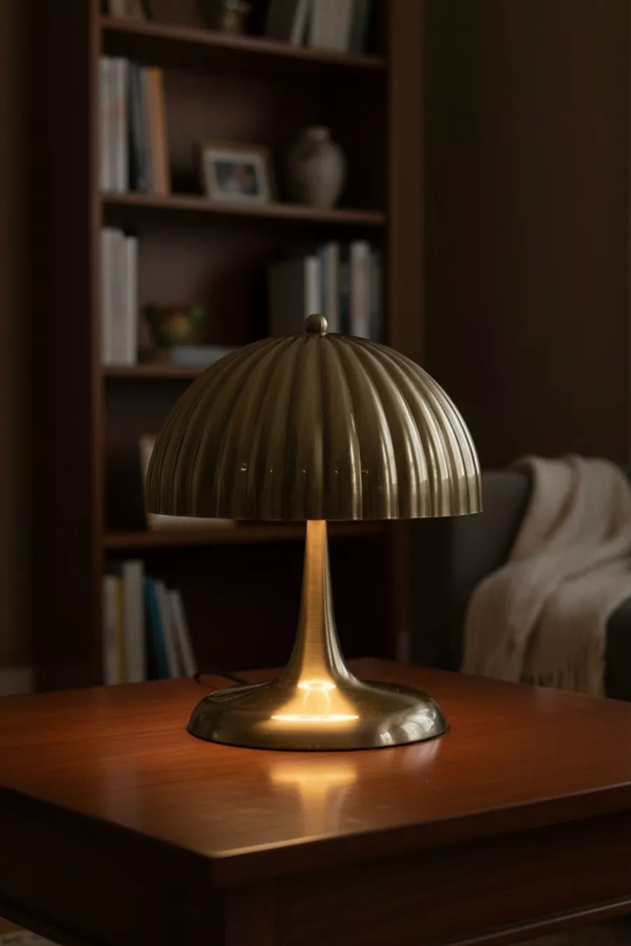 Lampe de table en métal vieilli Orvian Lampe de chevet décorative Abat-jour de bureau  avec câble