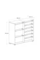 Armoire à jouets 3 profondurs 9 paniers, meuble polyvalent pour cuisine, cellier et salle de bain
