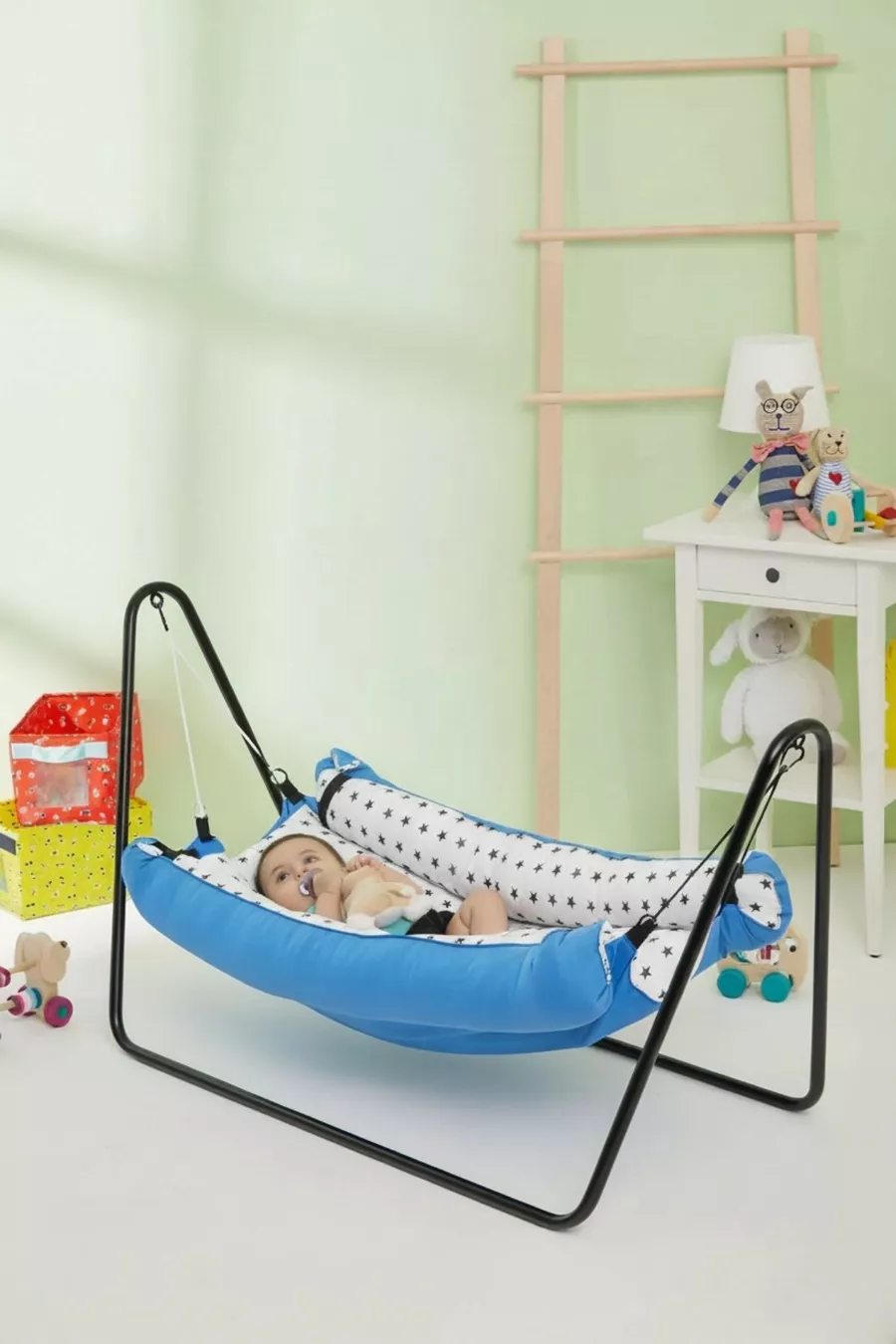 Berceau hamac portable pour bébé (Bleu)