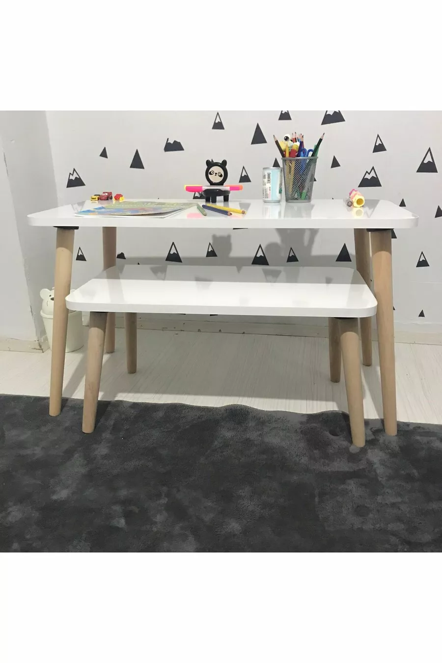 Ensemble de bureau pour enfants Lilyum, table d'activité, table de loisirs