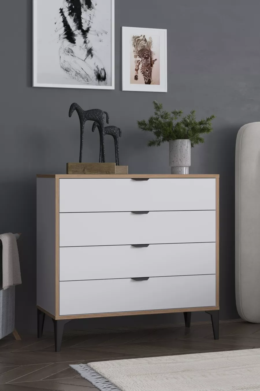 Commode Arden à 4 tiroirs