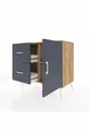 Commode Hyperion à une étagère, 2 tiroirs et une porte, pin-anthracite