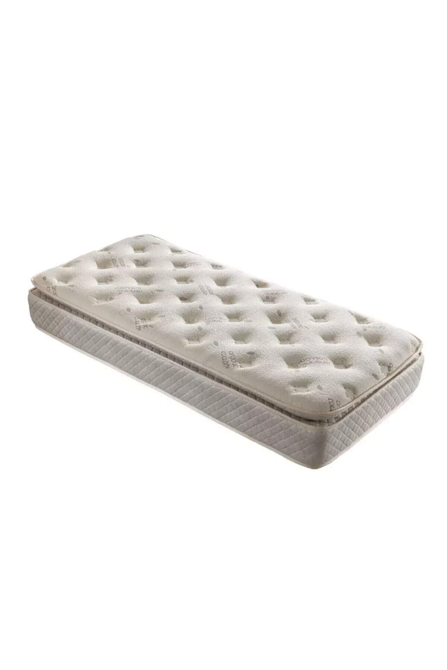 Matelas à ressorts orthopédique Golden avec plume d'oie et coton biologique, matelas à ressorts avec oreiller en bambou offert