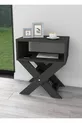 Table de chevet avec pieds en X et porte-revues, table latérale pour lit