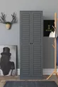 Armoire à vêtements Fuga 2 portes - Corps anthracite, portes anthracite