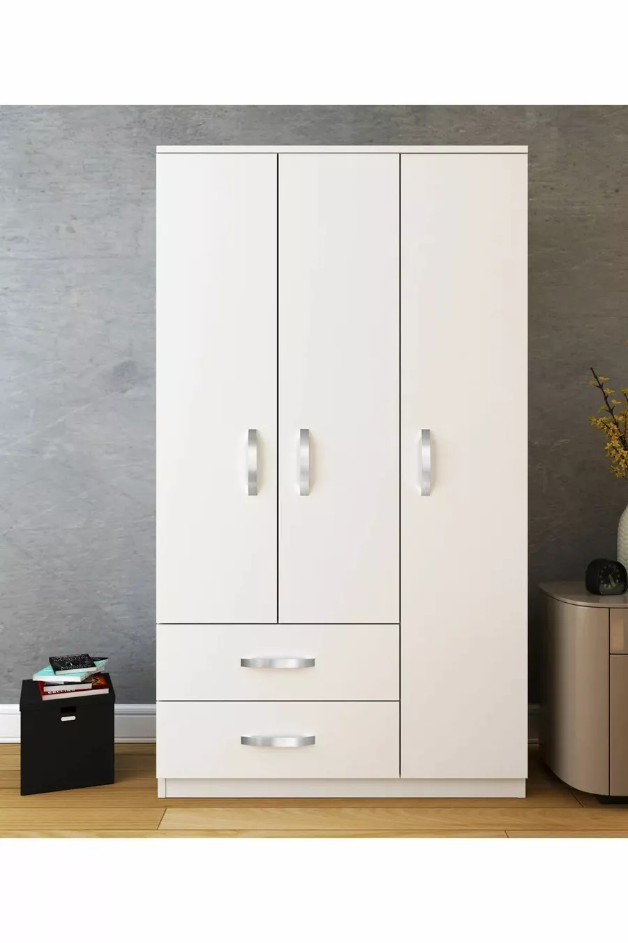 Armoire Modena à 3 portes et 2 tiroirs