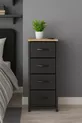 Commode à 4 tiroirs Organisateur de chambre à coucher Armoire à jouets en cuir avec tiroirs pour enfants