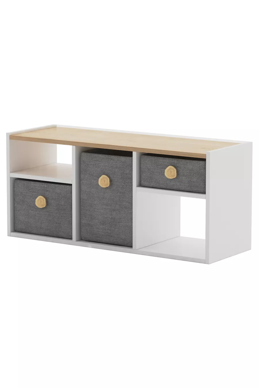 Armoire à jouets Bala Chêne blanc