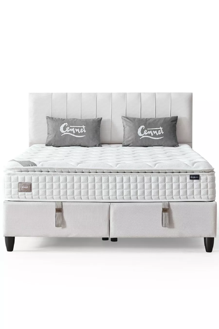 Matelas Zambak Modèle Double avec Paquet de Ressorts et Protection, Entièrement Orthopédique et Antibactérien
