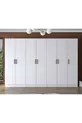 Rani  Armoire Spacieuse Armoire à Vêtements 7 Portes  Étagères 3 Penderies Armoire Modulaire Blanche