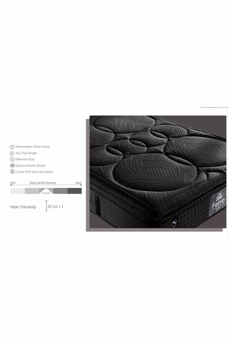 Lit orthopédique Ferro avec sac régional et système à ressorts