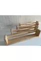 Étagère murale en bois 4 pièces pour bureau-salle de bain-cuisine, réversible, avec colle et supports de fixation à vis inclus