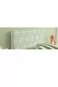 Housse de tête de lit chambre d'adolescent verte avec motifs en maille dans des carrés