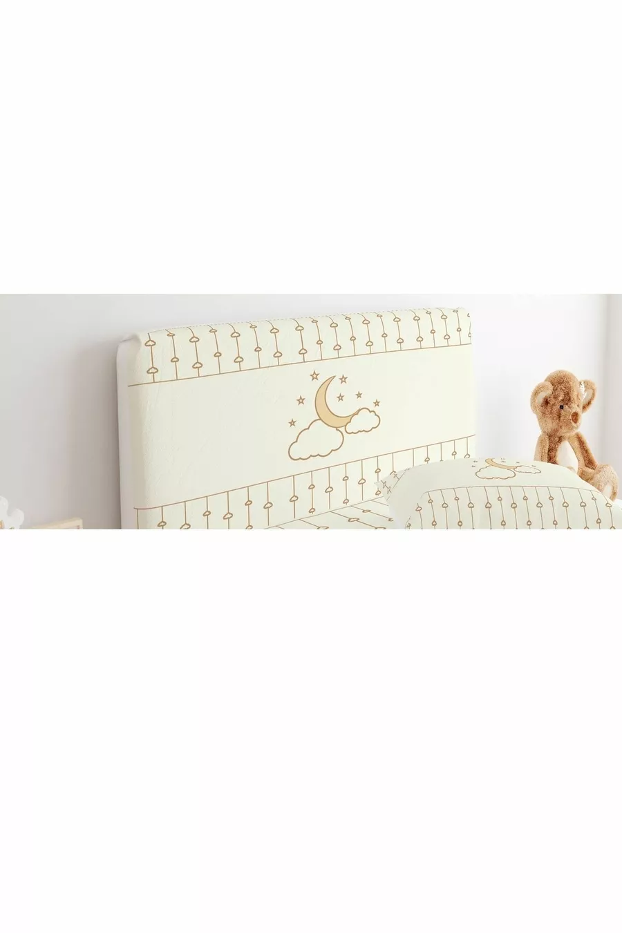 Housse de tête de lit avec lune, nuages et étoiles