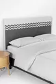 Housse de tête de lit pour sommier à motifs zigzag gris et blanc