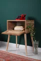 Table de chevet avec porte, cadre en pin