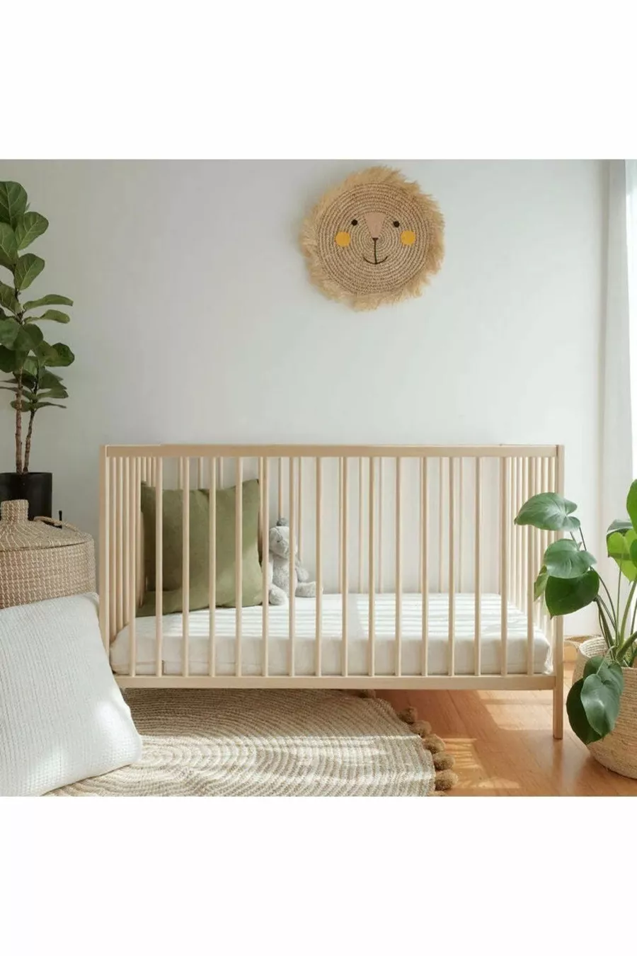 MC.PIEROBABY LIT POUR BÉBÉ ET ENFANT EN BAMBOU & LIT BERCEAU EN BOIS ÉPAISSEUR 7 CM