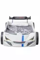 Lit voiture, Lit voiture Merso avec pare-vent et éclairage LED complet - Blanc
