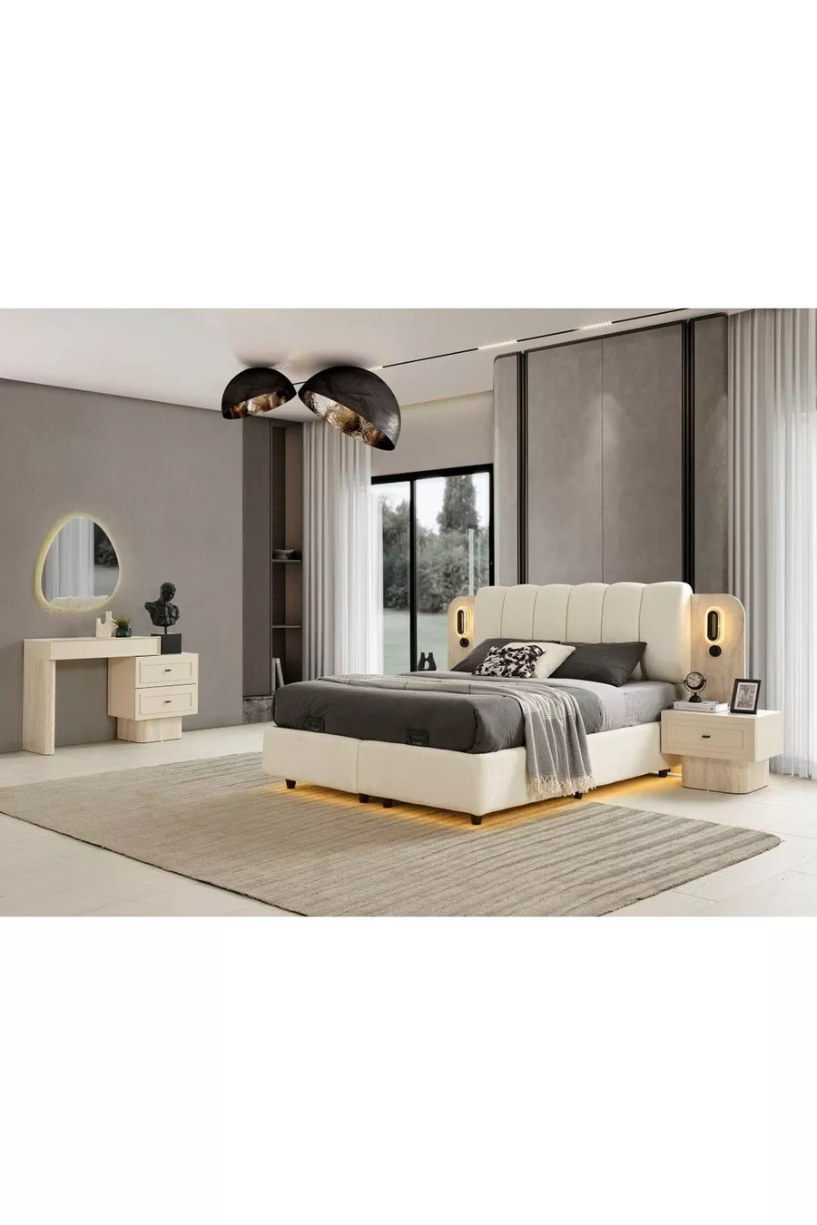 ENSEMBLE DE CHAMBRE À COUCHER HEYBELİ MDF