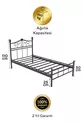 Lit en métal noir King Ferforje, simple