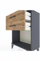 Chevet Arges 2 tiroirs Anthracite-Pin
