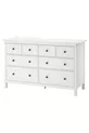 Hemnes, commode à 8 tiroirs, cm, vernis blanc