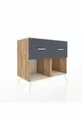 Commode Hyperion 2 tiroirs Pin-Ambre/Anthracite