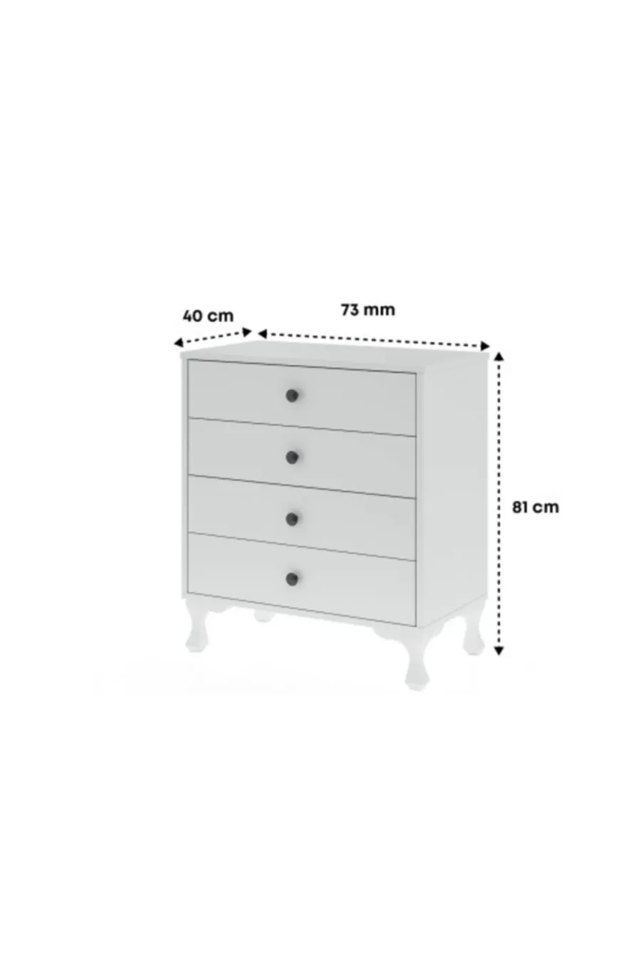 Commode Torino Noyer Blanc