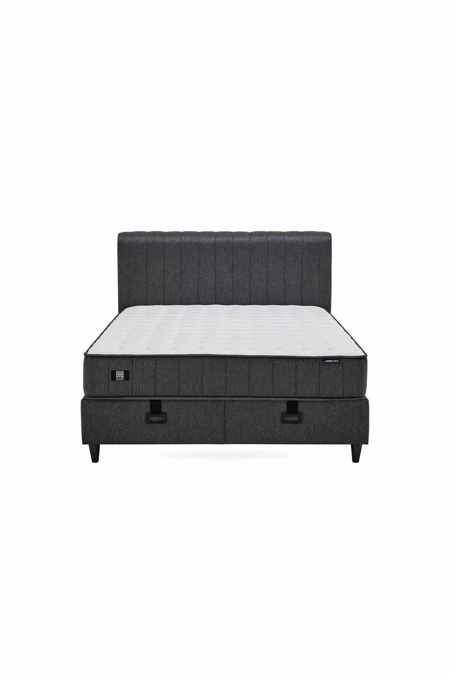 Lit Ionic Energy Pro - Base Lento - Ensemble Tête de Lit Somni 3 pièces - Noir