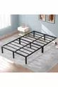 ÖZGÖK TARIM Lit en métal, Lit en métal CNS couleur noire, Simple et double, Options de taille