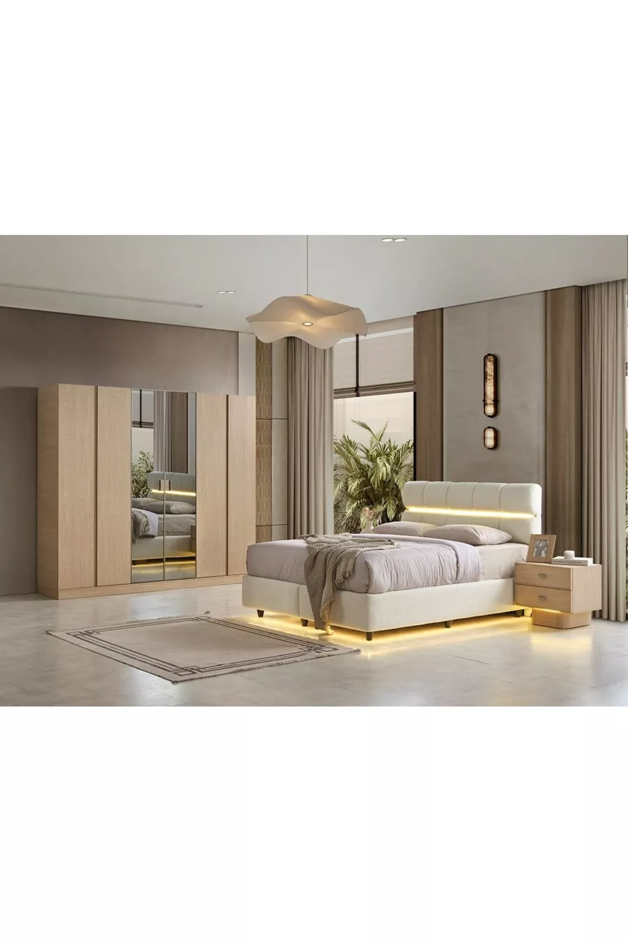 ENSEMBLE DE CHAMBRE À COUCHER MOTTO MDF
