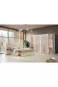 Chambre à coucher Dubaï avec sommier et LED en MDF