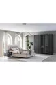 ENSEMBLE DE CHAMBRE PANDOR NOX, NOYER FONCÉ, 5 PORTES