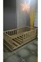 Lit Montessori pour bébé et enfant sans toit, couleur marron