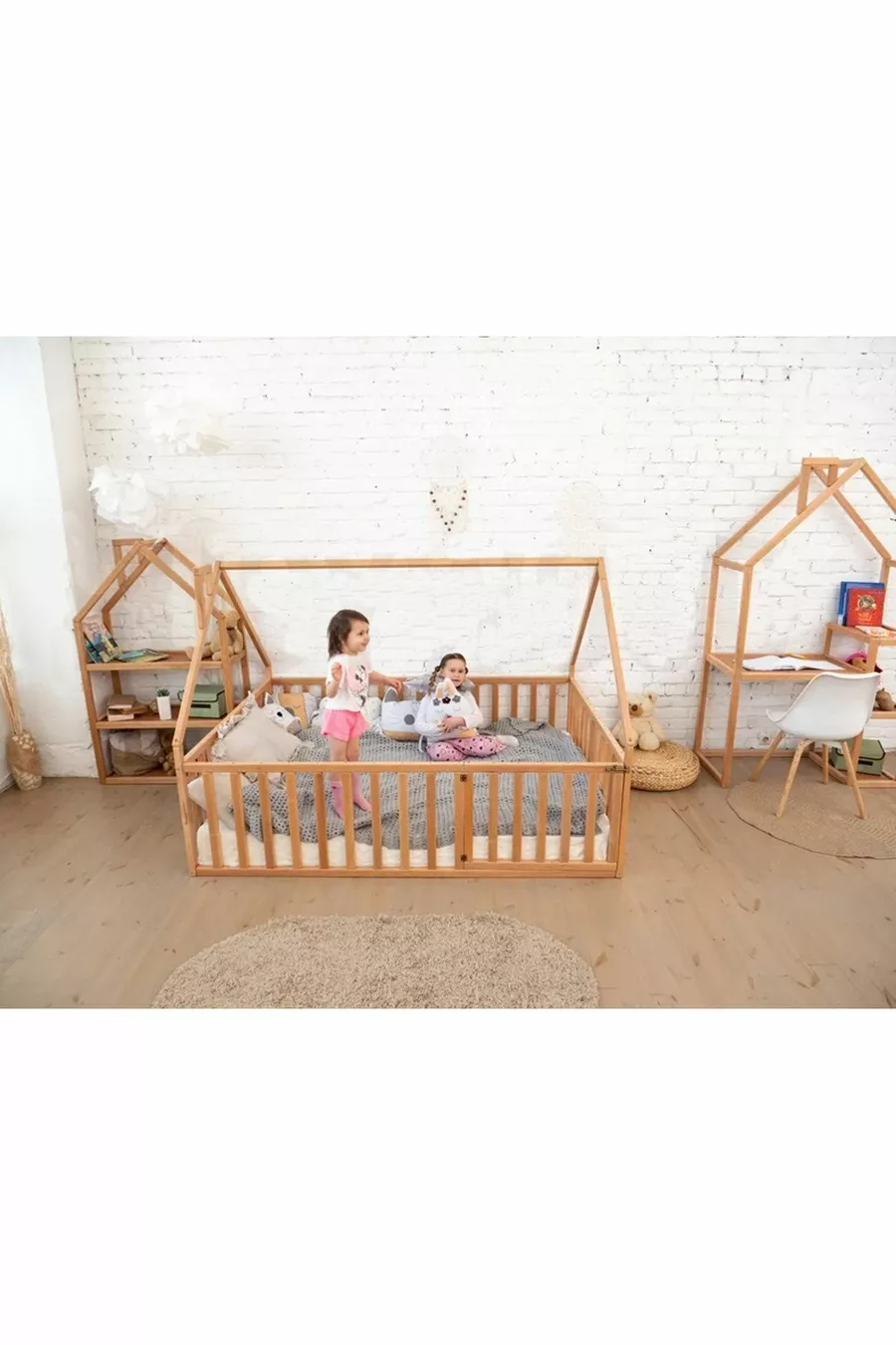 Lit Montessori en bois - Lit en bois massif - Lit pour enfants et bébés Montessori