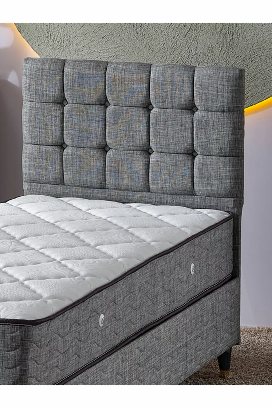 Ensemble Bengü pour une personne 3 pièces Lit + Sommier + Tête de lit