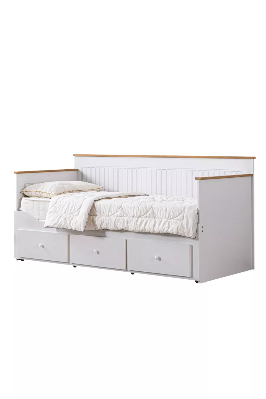 Lit superposé avec tiroirs, Lit double Marmaris Divan avec sommier relevable + Matelas doux