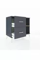 Commode Hyperion à une étagère et 2 tiroirs Anthracite-Sapin/Anthracite