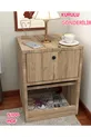 Table de chevet avec serrure et compartiment secret, MDF, livrée assemblée, pas besoin de montage