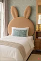 Tête de lit, peluche marron clair, tête de lit pour lit simple, tête de lit en peluche de lapin