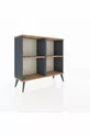 Commode Arges 2 étagères Anthracite-Pin