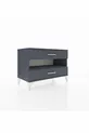 Commode Hyperion à une étagère et 2 tiroirs Anthracite-Anthracite