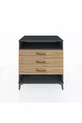 Commode Kronos à une étagère et 3 tiroirs Anthracite-Bois de pin