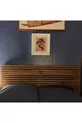 2 Têtes de lit en bois massif avec étagères, couleur noyer, cm x cm, couleur noyer massif