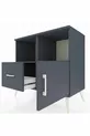 Commode Hyperion 2 étagères, 1 tiroir, 1 porte, Anthracite-Anthracite