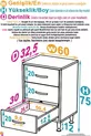 SÖKE, Armoire de salle de bain multifonctions à 3 tiroirs avec pieds (différentes options de largeur)