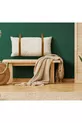 Tête de lit, cadre de lit en cuir et support d'oreiller 2 pièces avec housse d'oreiller couleur moutarde