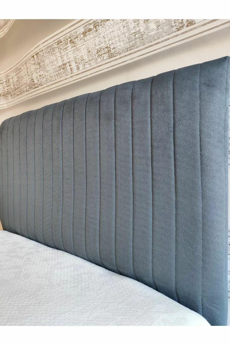 Housse de tête de lit pour sommier en lin Sonne Design  Cm Anthracite