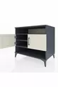 Commode Kronos 3 étagères 2 portes Anthracite-Pierre de lune